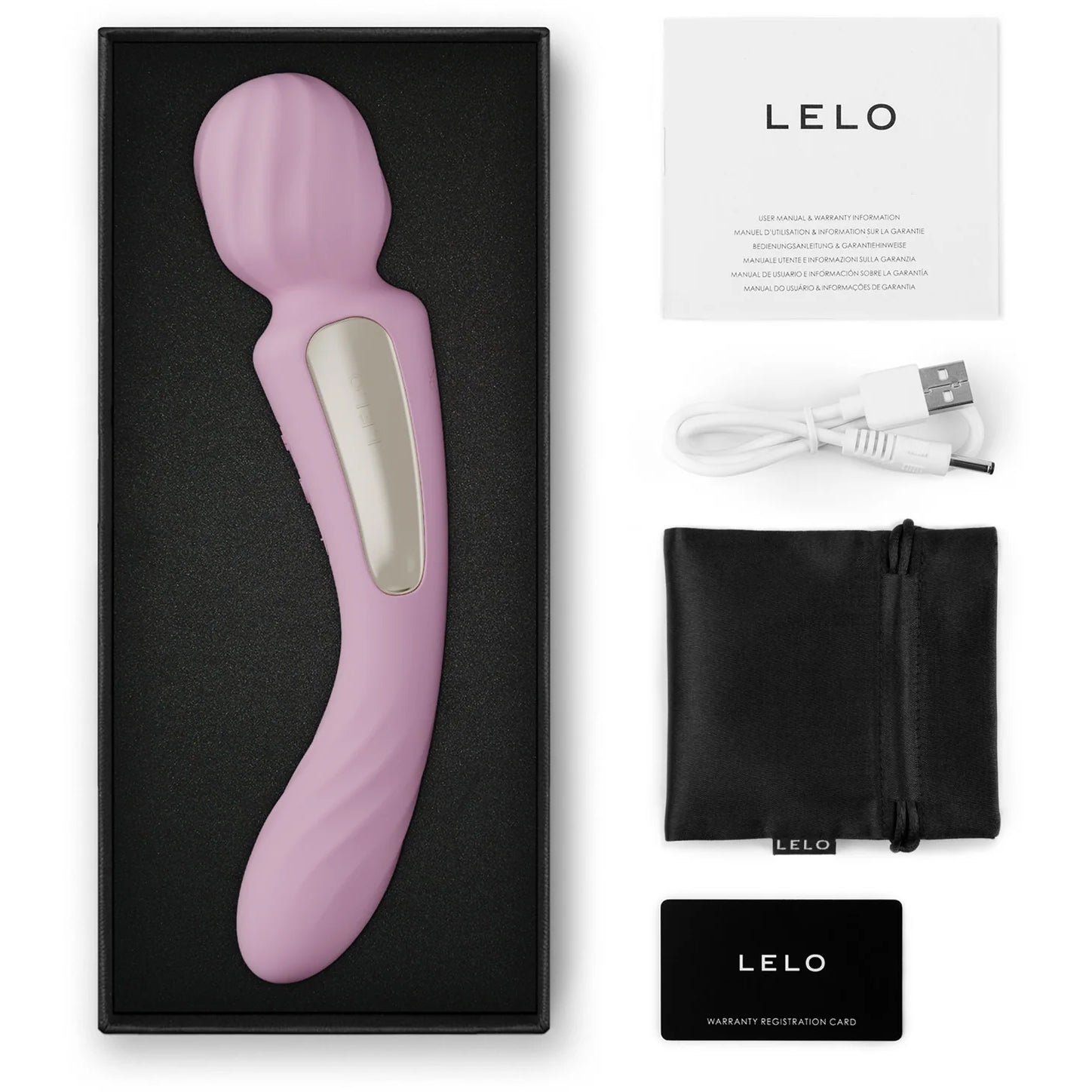 LELO SWITCH™ Double-Sided Silicone Wand Style Vibrator - Soft Pink