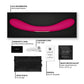 LELO Boomerang dual-ended vibrator packaging with accessories on a white background