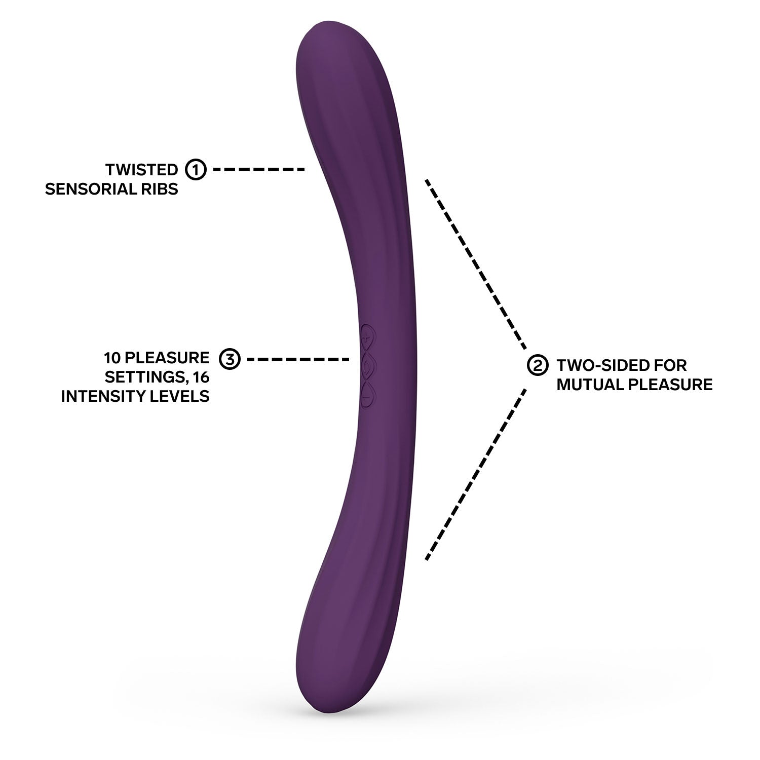 LELO BOOMERANG™ Premium Double Ended Silicone Vibrator For Couples - Purple