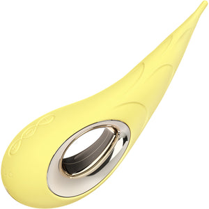 LELO DOT Cruise Clitoral Pinpoint Silicone Waterproof Rechargeable Vibrator - Lemon Sorbet