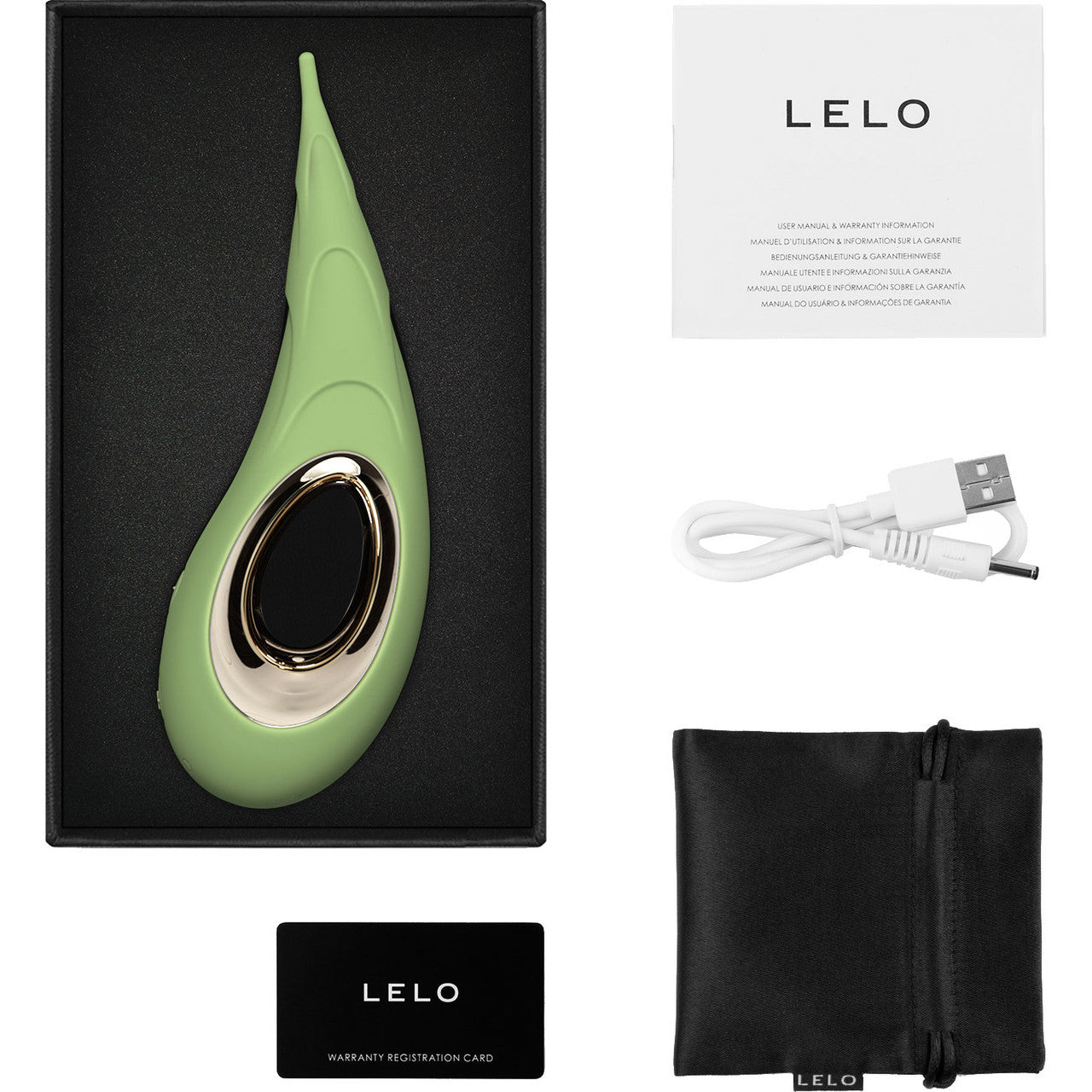 LELO DOT Cruise Clitoral Pinpoint Silicone Waterproof Rechargeable Vibrator - Pistachio Cream