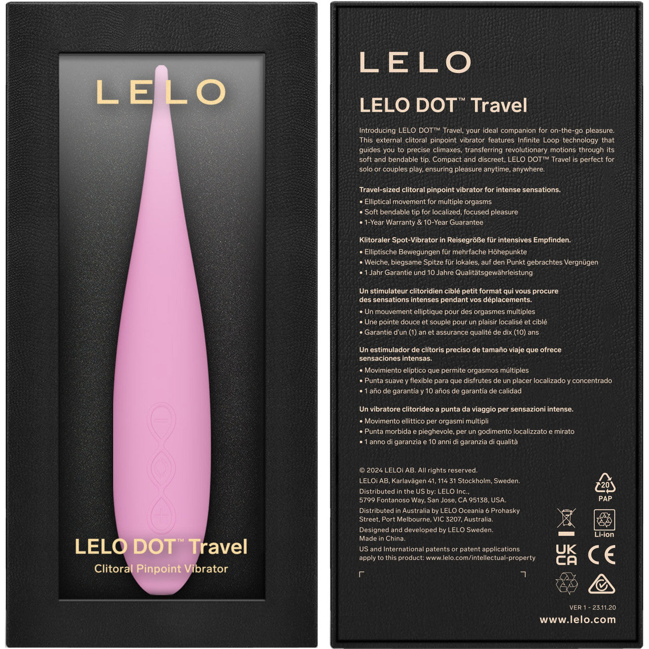 LELO DOT Travel Revolutionary Clitoral Pinpoint Silicone Waterproof Re LELO DOT Travel Revolutionary Clitoral Pinpoint Silicone Waterproof Re