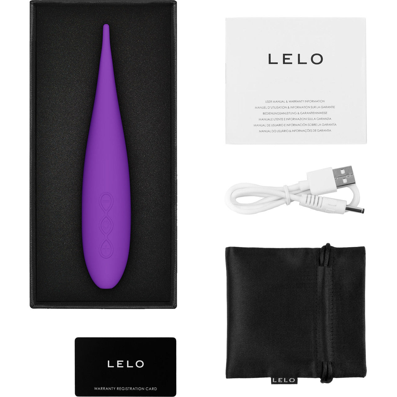 LELO DOT Travel Revolutionary Clitoral Pinpoint Silicone Waterproof Rechargeable Vibrator - Purple