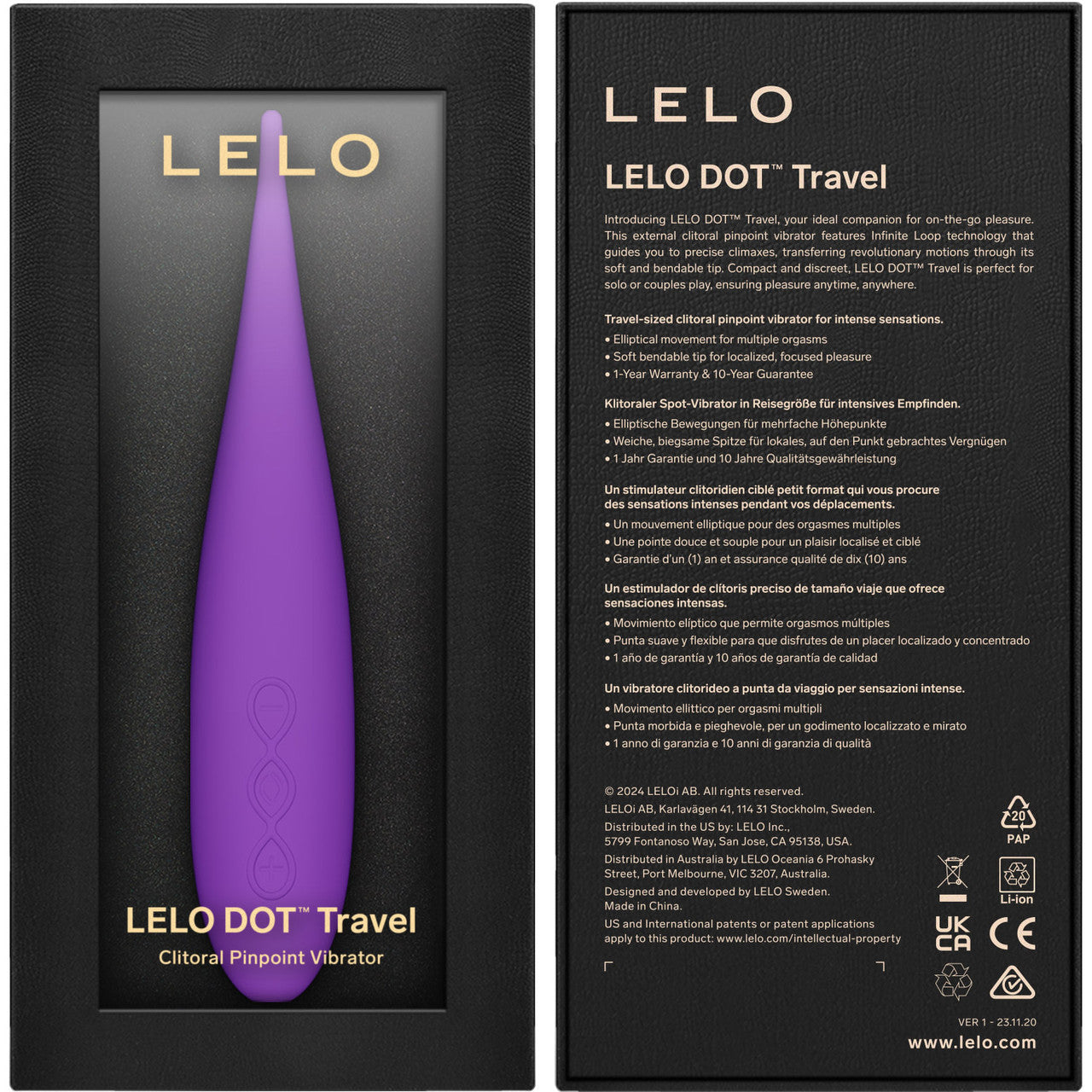LELO DOT Travel Revolutionary Clitoral Pinpoint Silicone Waterproof Re LELO DOT Travel Revolutionary Clitoral Pinpoint Silicone Waterproof Re