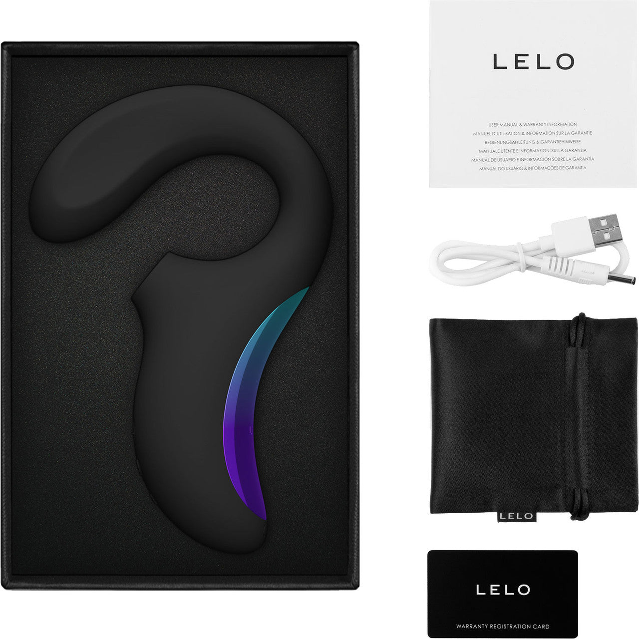 LELO ENIGMA Wave Rechargeable Silicone Multi Stimulation Pressure Wave Vibrator - Black