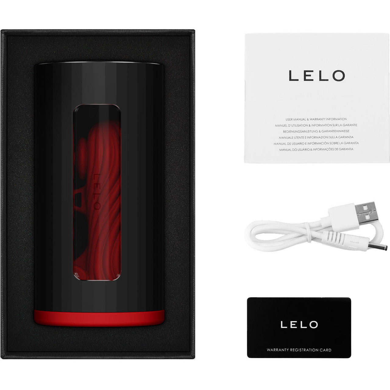 LELO F1S V3 Pleasure Console AI App Enabled Silicone Pulsing & Vibrating Penis Masturbator - Red