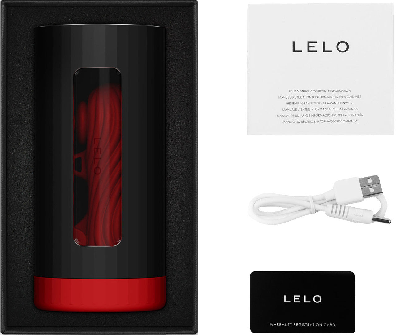 LELO F1S V3 XL Pleasure Console AI App Enabled Silicone Pulsing & Vibrating Penis Masturbator - Red