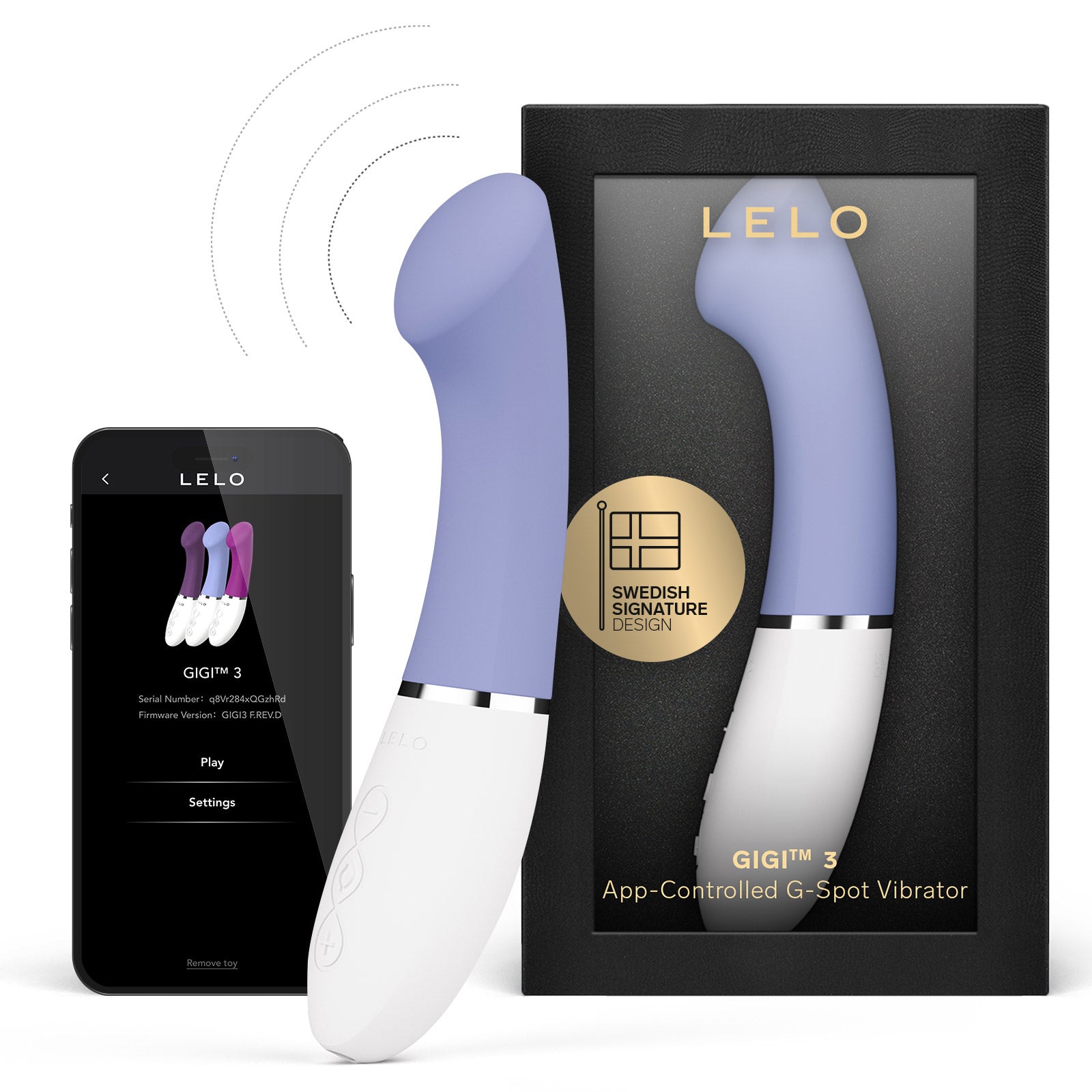 LELO GIGI™ 3 App-Controlled Waterproof Silicone G-Spot Vibrator - Plum