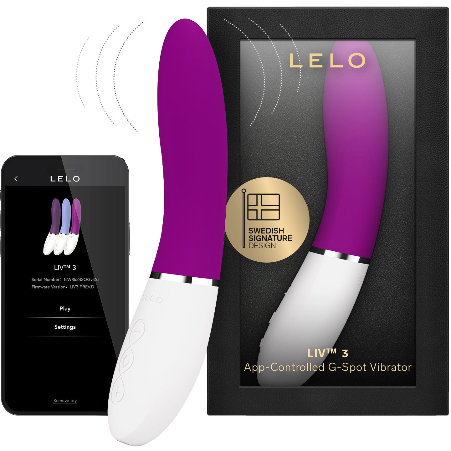 LELO LIV™ 3 App-Controlled Silicone G-Spot Vibrator - Deep Rose