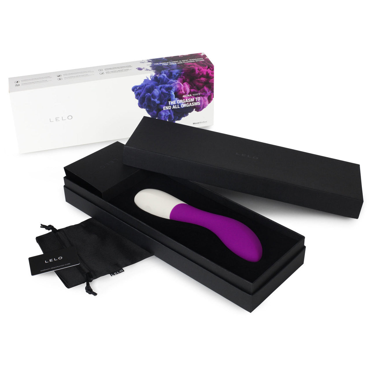 LELO MONA WAVE Rechargeable Silicone G-Spot Stimulator - Deep Rose