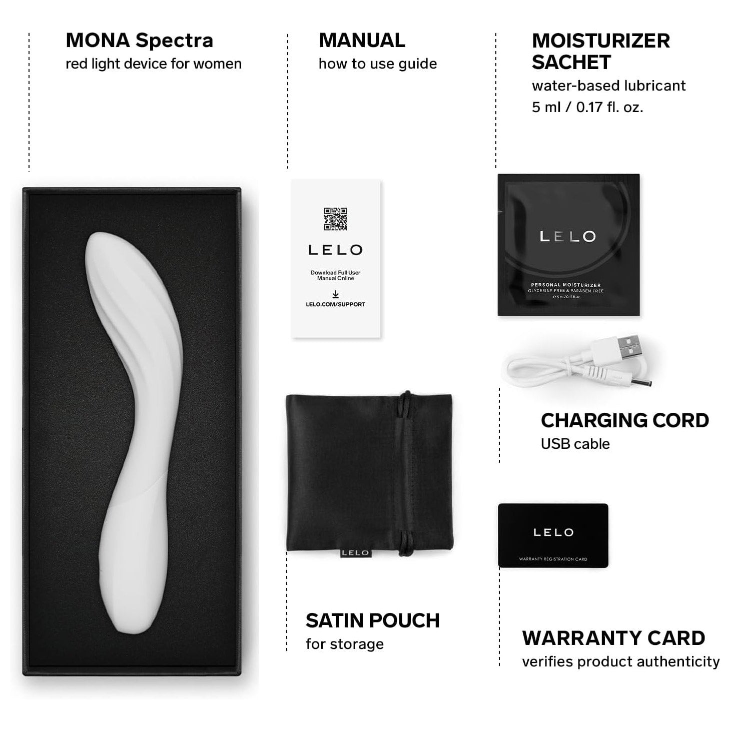 LELO MONA™ Spectra Red Light Therapy Intimate Wellness Massager - Included