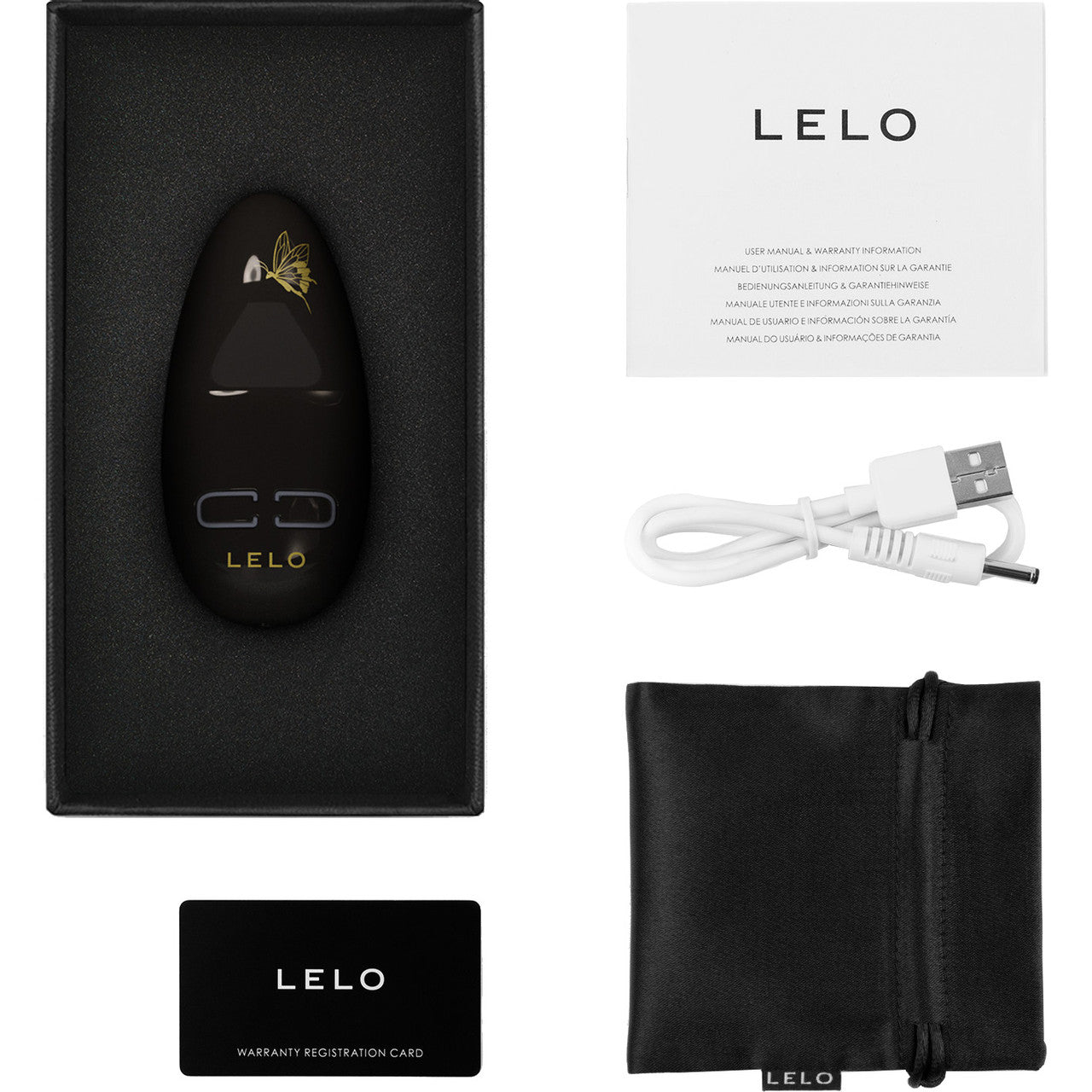 LELO NEA 3 Luxury Rechargeable Waterproof Vibrator - Pitch Black