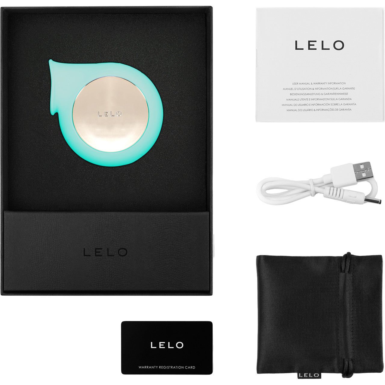 LELO Sila Waterproof Rechargeable Pleasure Air Clitoral Stimulator - Aqua