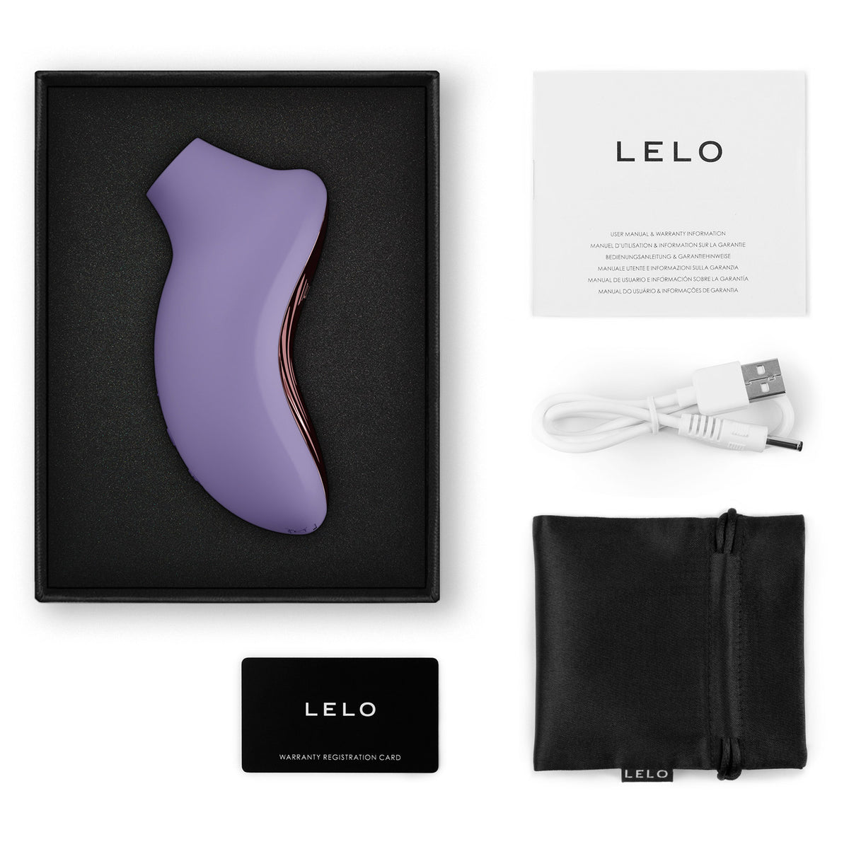 LELO SONA™ 3 Waterproof Rechargeable Silicone Sonic Clitoral Massager - Violet