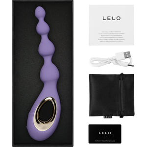 LELO SORAYA Beads Silicone Waterproof Rechargeable Anal Massager - Violet Dusk