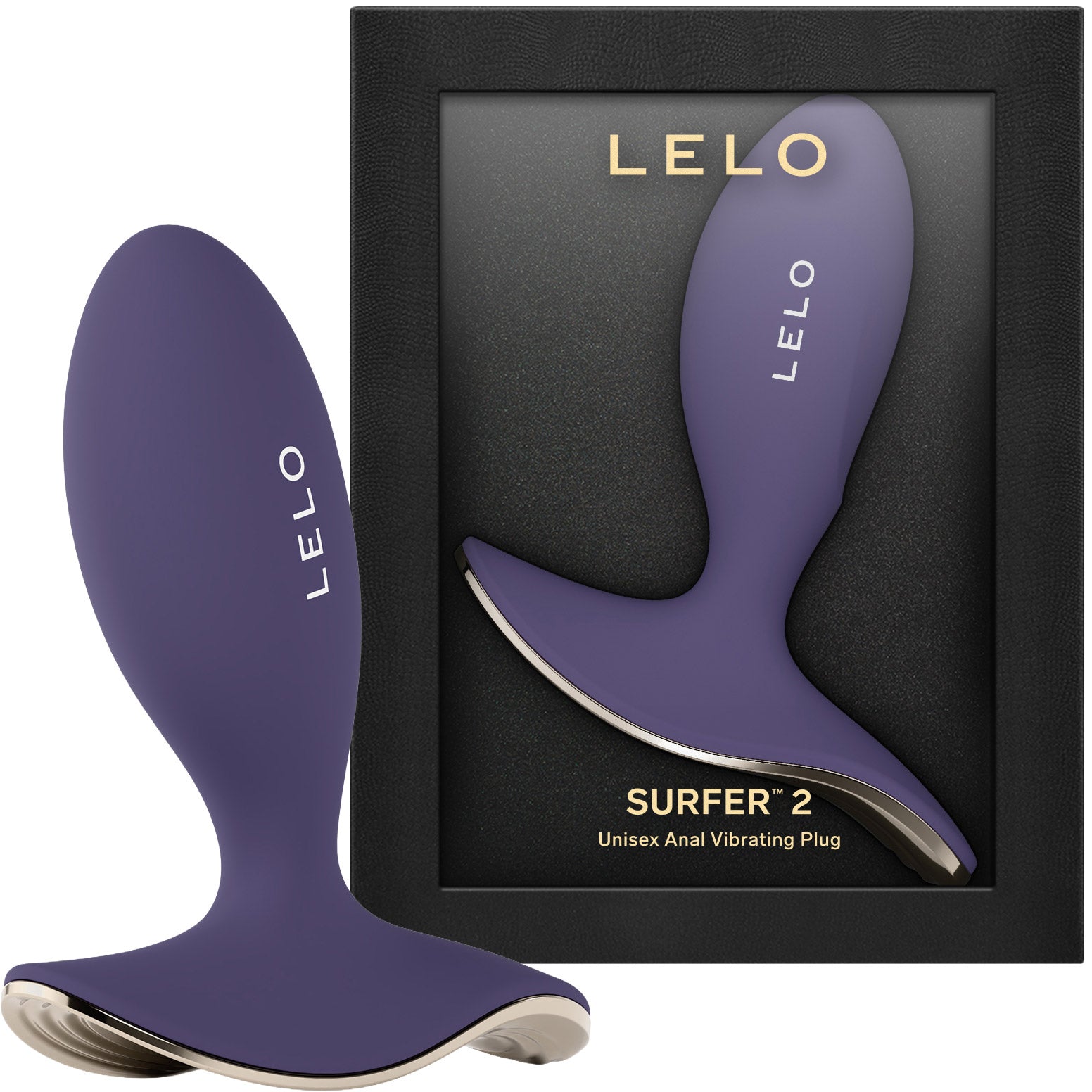 LELO SURFER™ 2 Premium App-Connected Unisex Vibrating Anal Plug - Cyber Purple