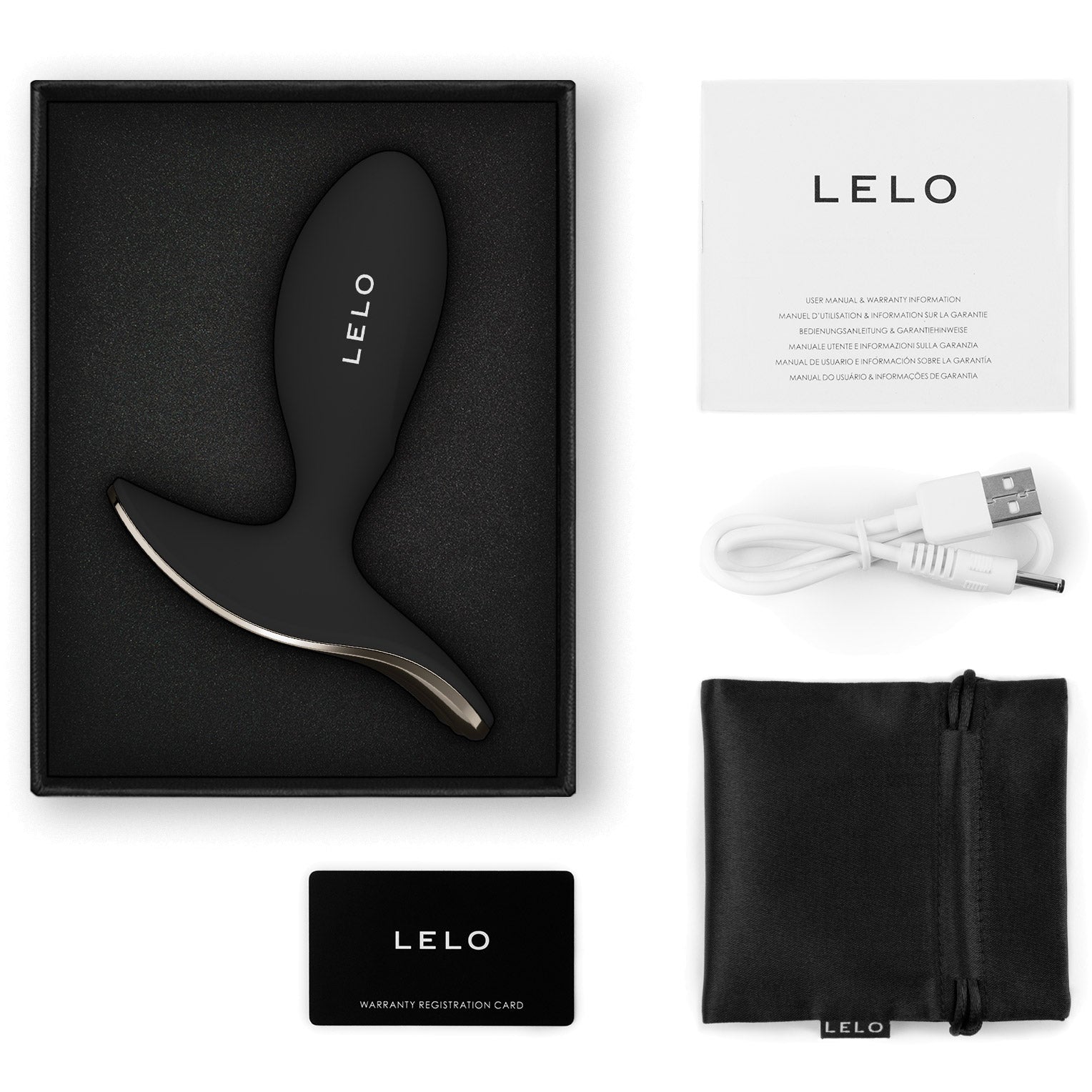 LELO SURFER™ 2 Premium App-Connected Unisex Vibrating Anal Plug - Black