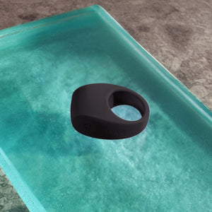 LELO TOR 3 Silicone Waterproof Rechargeable App Enabled Vibrating Cock Ring - Black