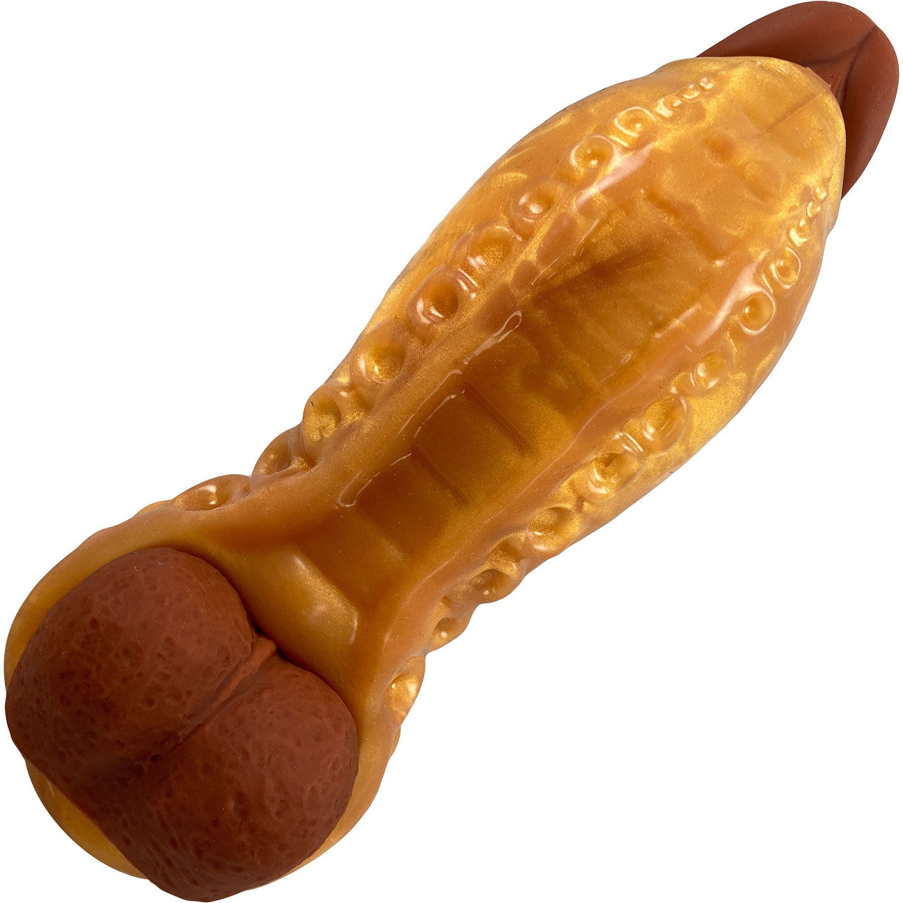 Deep Fantasies Leviathan Platinum Silicone Penis Sheath - Large, Gold