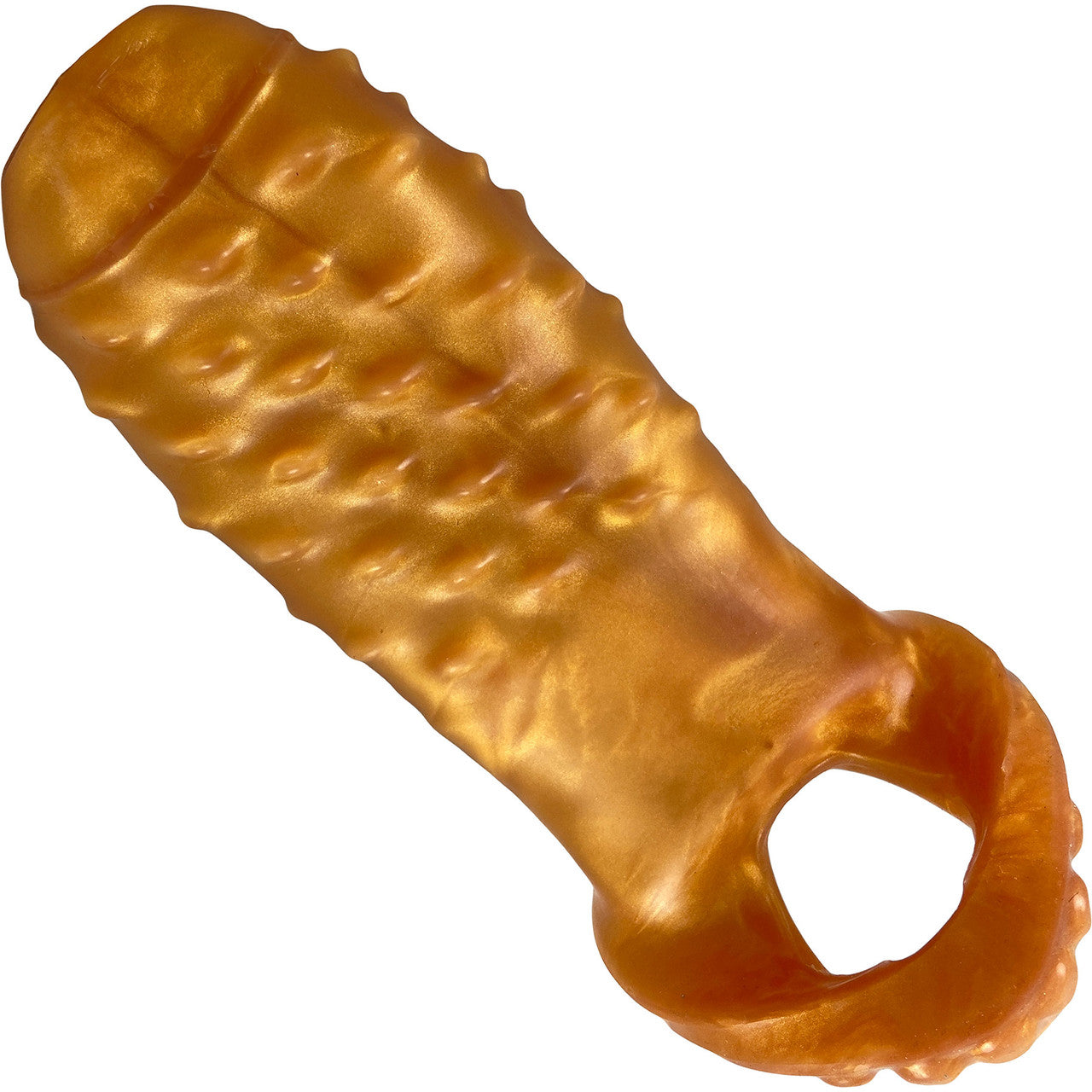 Deep Fantasies Leviathan Platinum Silicone Penis Sheath - Large, Gold