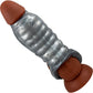 Deep Fantasies Leviathan Platinum Silicone Penis Sheath - Medium, Silver