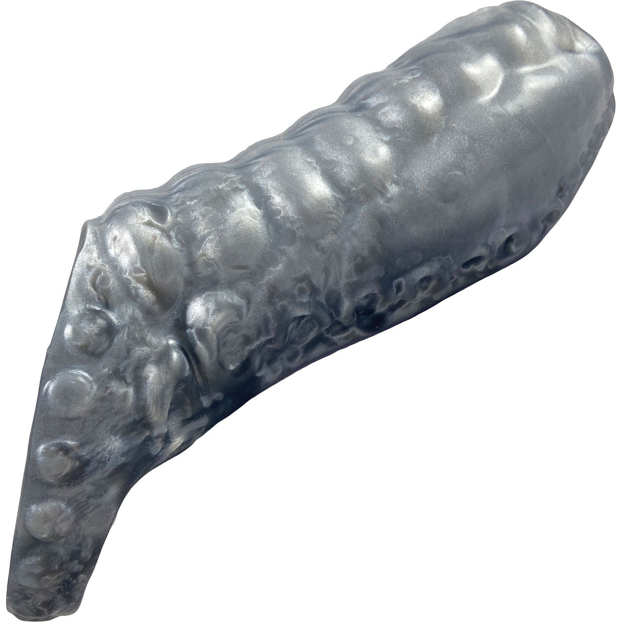 Deep Fantasies Leviathan Platinum Silicone Penis Sheath - Medium, Silver