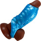 Deep Fantasies Leviathan Platinum Silicone Penis Sheath - Small, Blue