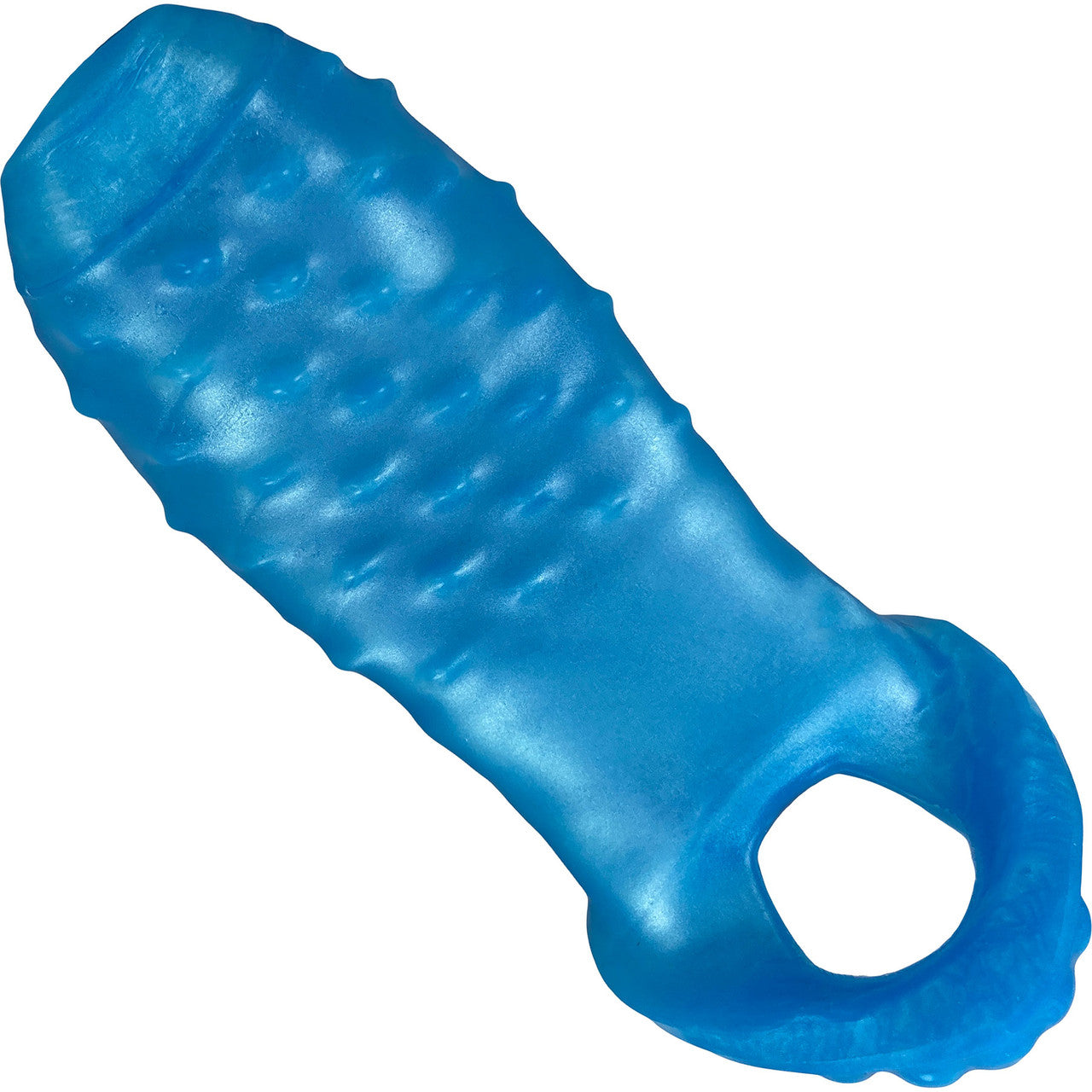 Deep Fantasies Leviathan Platinum Silicone Penis Sheath - Small, Blue