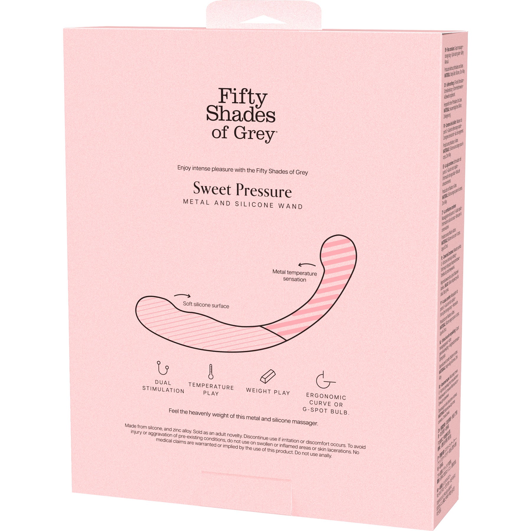 Fifty Shades of Grey Sweet Pressure Dark Steel and Silicone Double-Ended Dildo