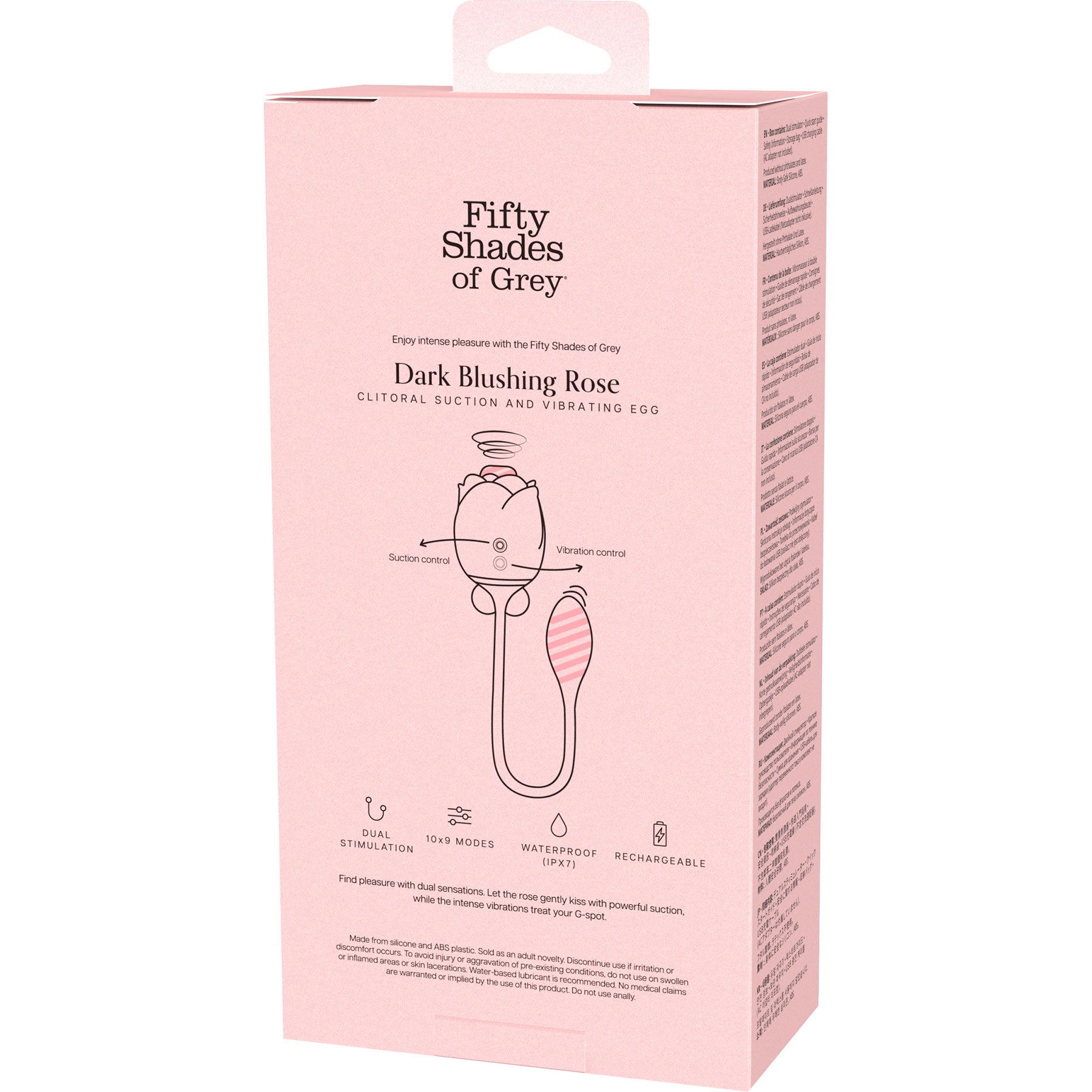 Fifty Shades Of Grey Dark Blushing Rose Clitoral Suction Stimulator And Vibrating Egg