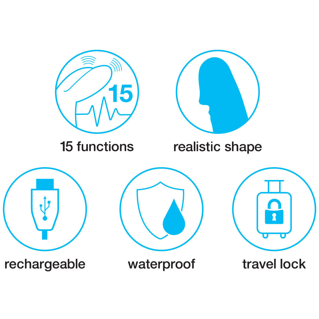 Happy Rabbit Slimline Realistic Rabbit Vibrator - Infographic