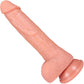 The Locksmith 6.5 Inch Silicone Realistic Posable Dildo With Balls & Suction Cup Base By Fukena - Vanilla