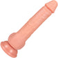 The Locksmith 6.5 Inch Silicone Realistic Posable Dildo With Balls & Suction Cup Base By Fukena - Vanilla