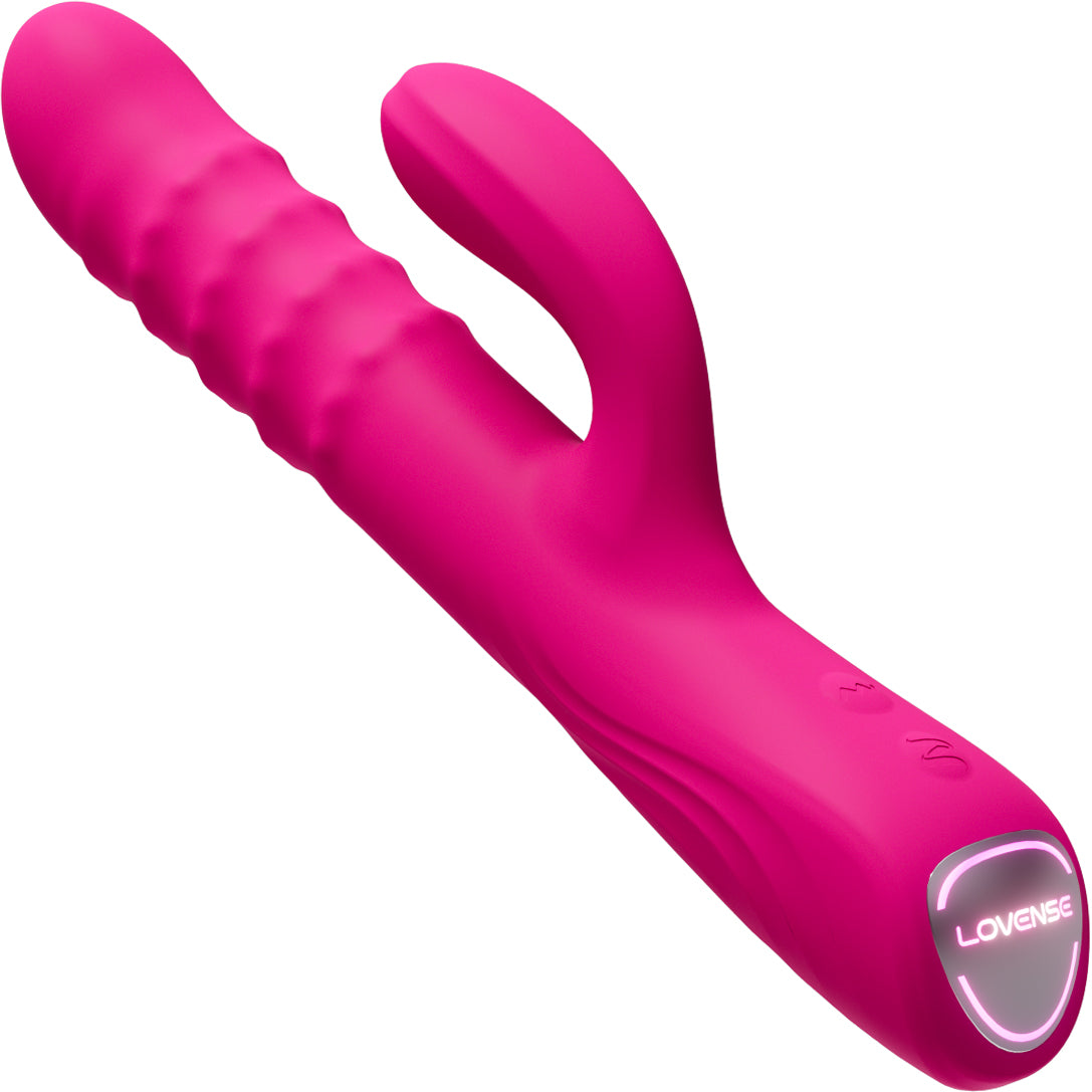 Lovense Velvo App Enabled Silicone Rolling Bead G-Spot & Clit Rabbit Vibrator