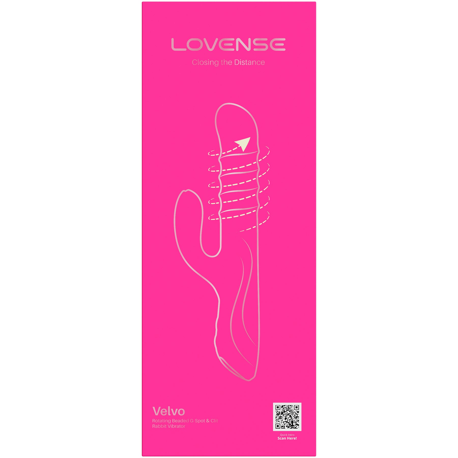 Lovense Velvo App Enabled Silicone Rolling Bead G-Spot & Clit Rabbit Vibrator