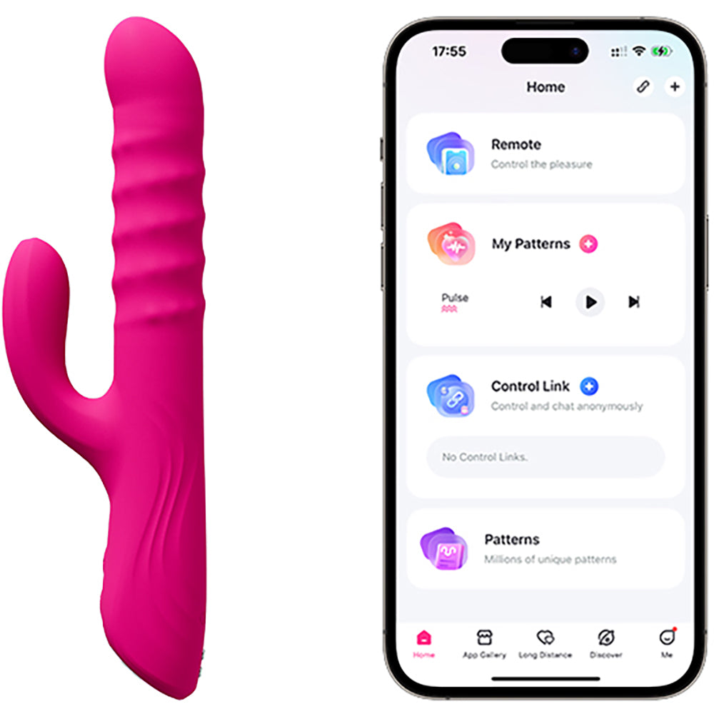 Lovense Velvo App Enabled Rolling Bead G-Spot & Clit Rabbit Vibrator