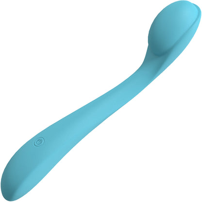 Loveline Juicy Rechargeable Waterproof Silicone Flexible G-Spot Vibrator - Blue