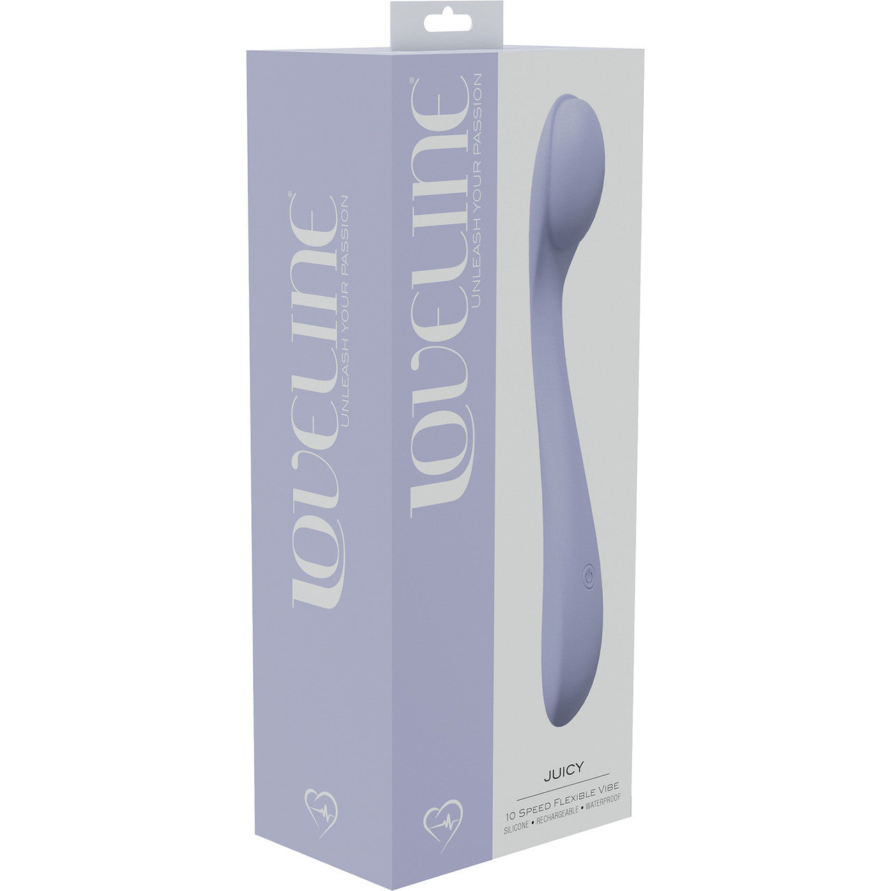 Loveline Juicy Rechargeable Waterproof Silicone Flexible G-Spot Vibrator - Lavender