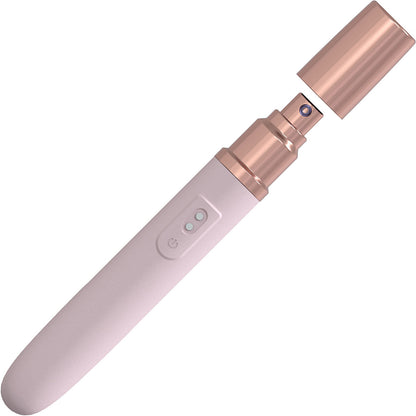 Loveline The Traveler Rechargeable Waterproof Silicone Vibrator & Lube Dispenser - Pink