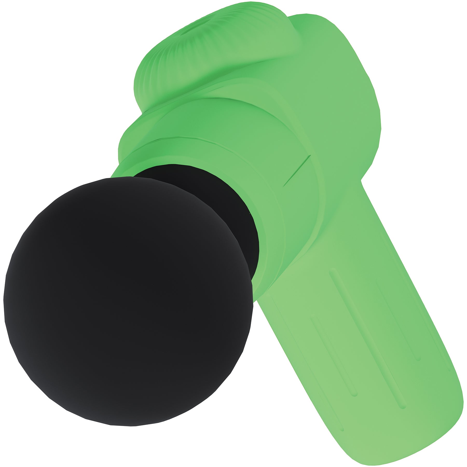 Loveline MicroBoost 10 Function Vibrating Waterproof Silicone Massager - Green