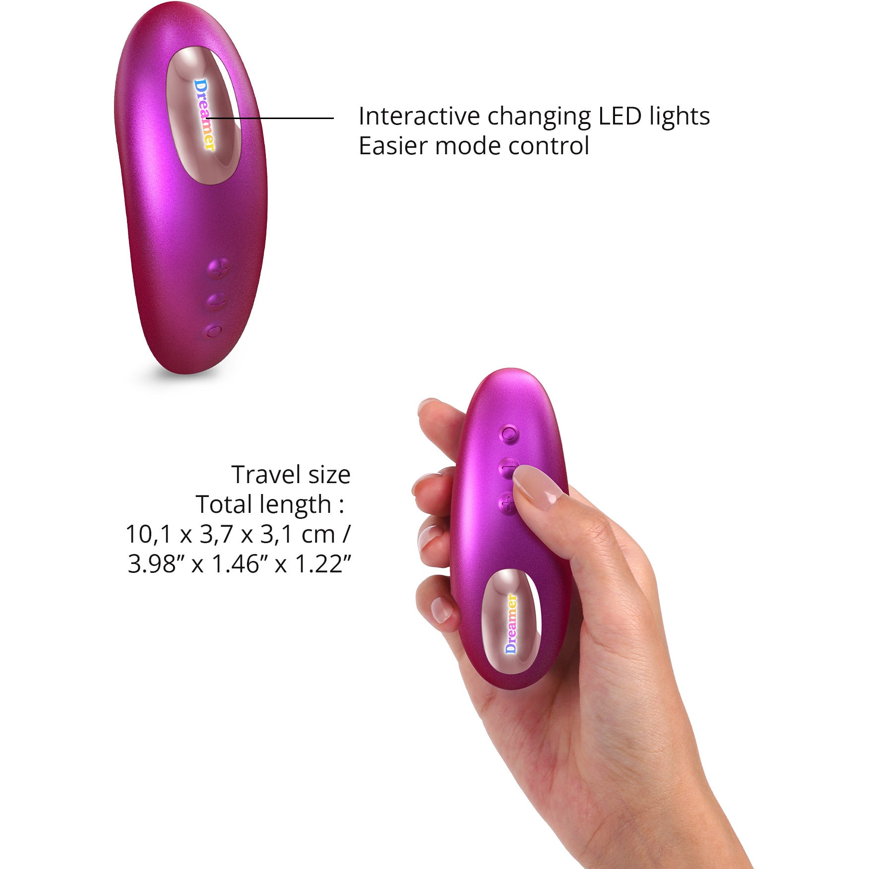 Dreamer Rechargeable Silicone Clitoral Flapping Stimulator By Love To Love - Iridescent Berry
