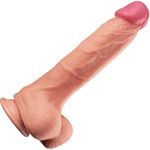 Fulgrim 7.5" Realistic Dual Density Silicone Dildo With Suction Cup & Balls By Pleasure Engine