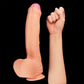 Leman Russ XL 8" Realistic Dual Density Silicone Dildo With Suction Cup & Balls By Pleasure Engine