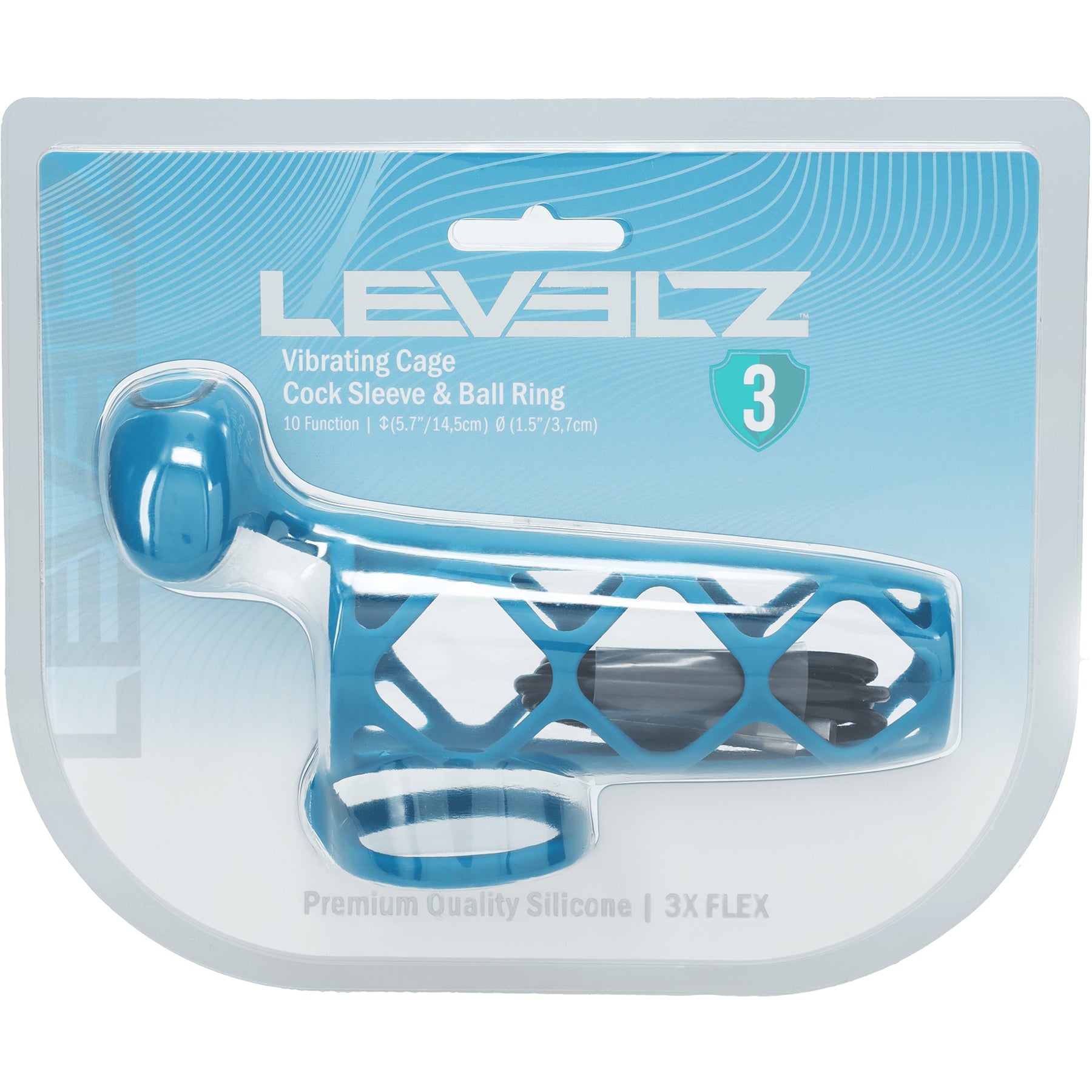LEVELZ Vibrating Cage Silicone Cock Sleeve & Ball Ring LEVELZ Vibrating Cage Silicone Cock Sleeve & Ball Ring