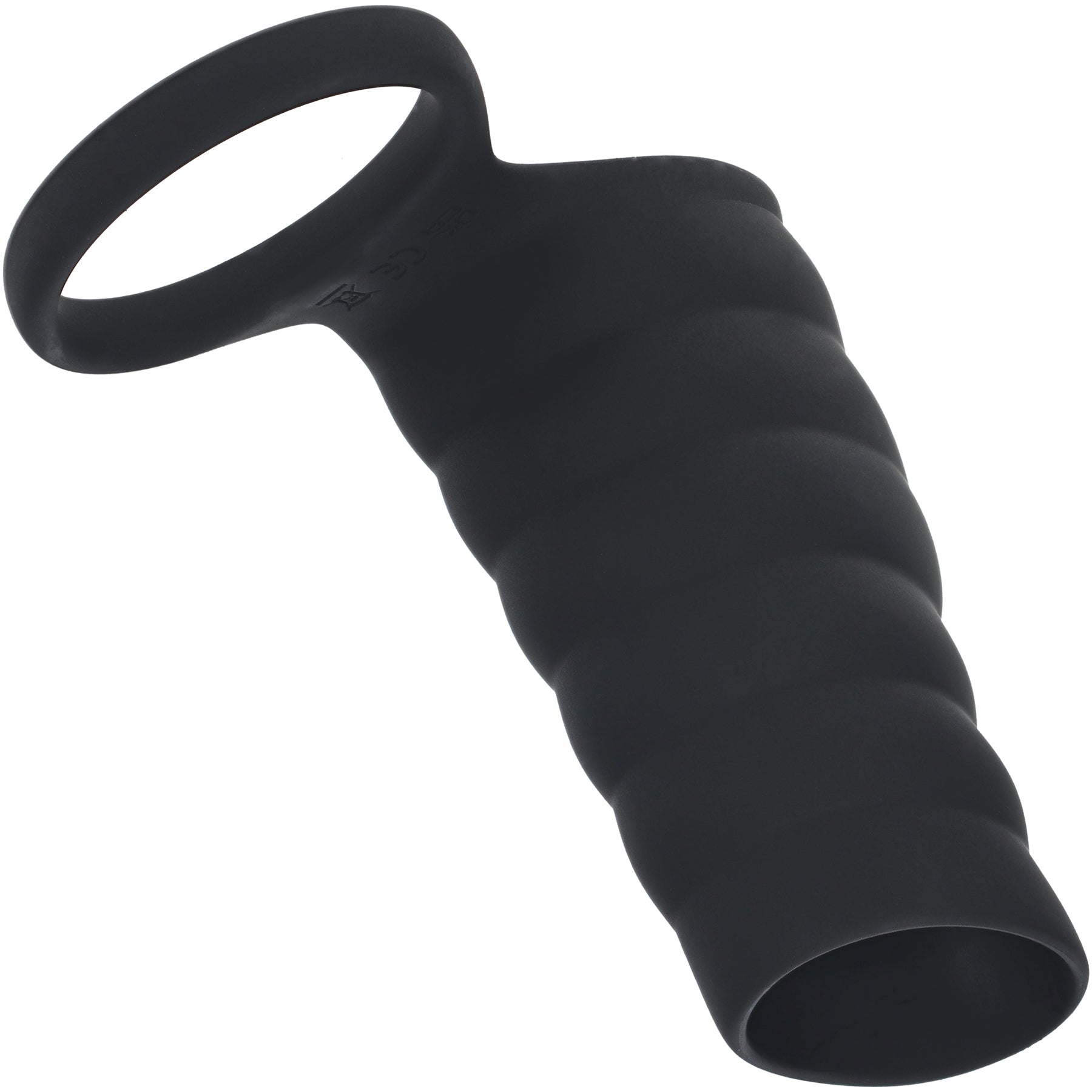 Levelz Vibrating Ribbed Silicone Cock Sleeve & Ball Ring