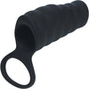 Levelz Vibrating Ribbed Silicone Cock Sleeve & Ball Ring