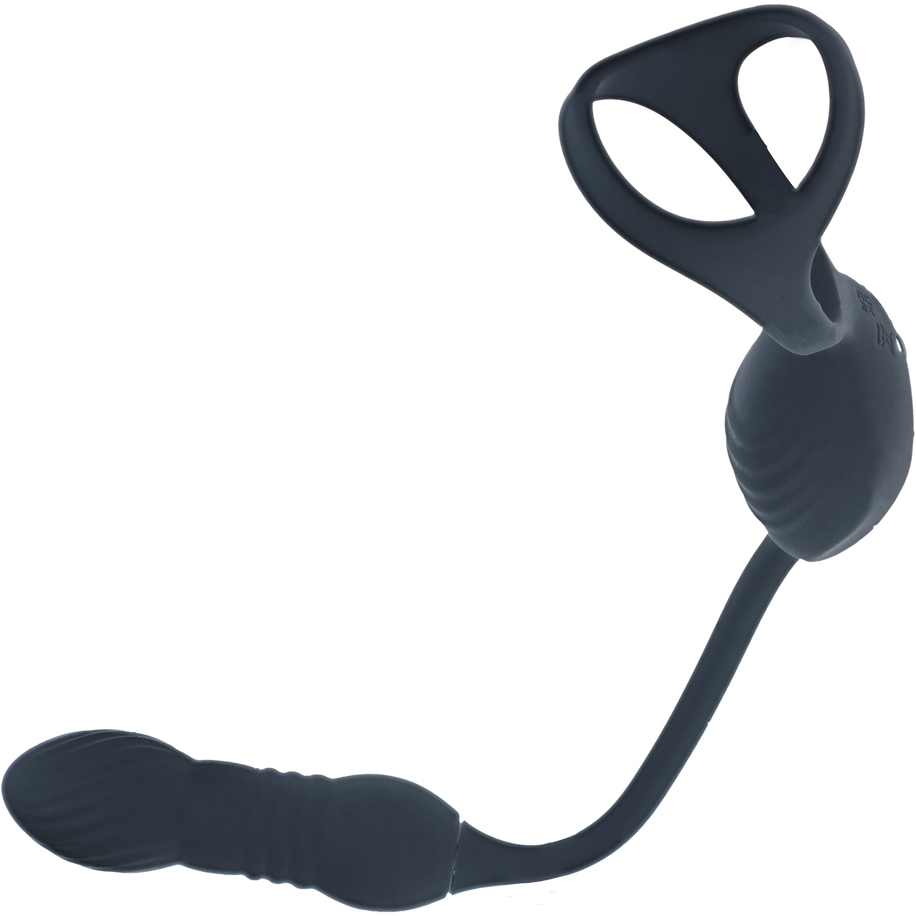 LEVELZ Vibrating & Thrusting Silicone Tri O Cock Ring With Prostate Stimulator