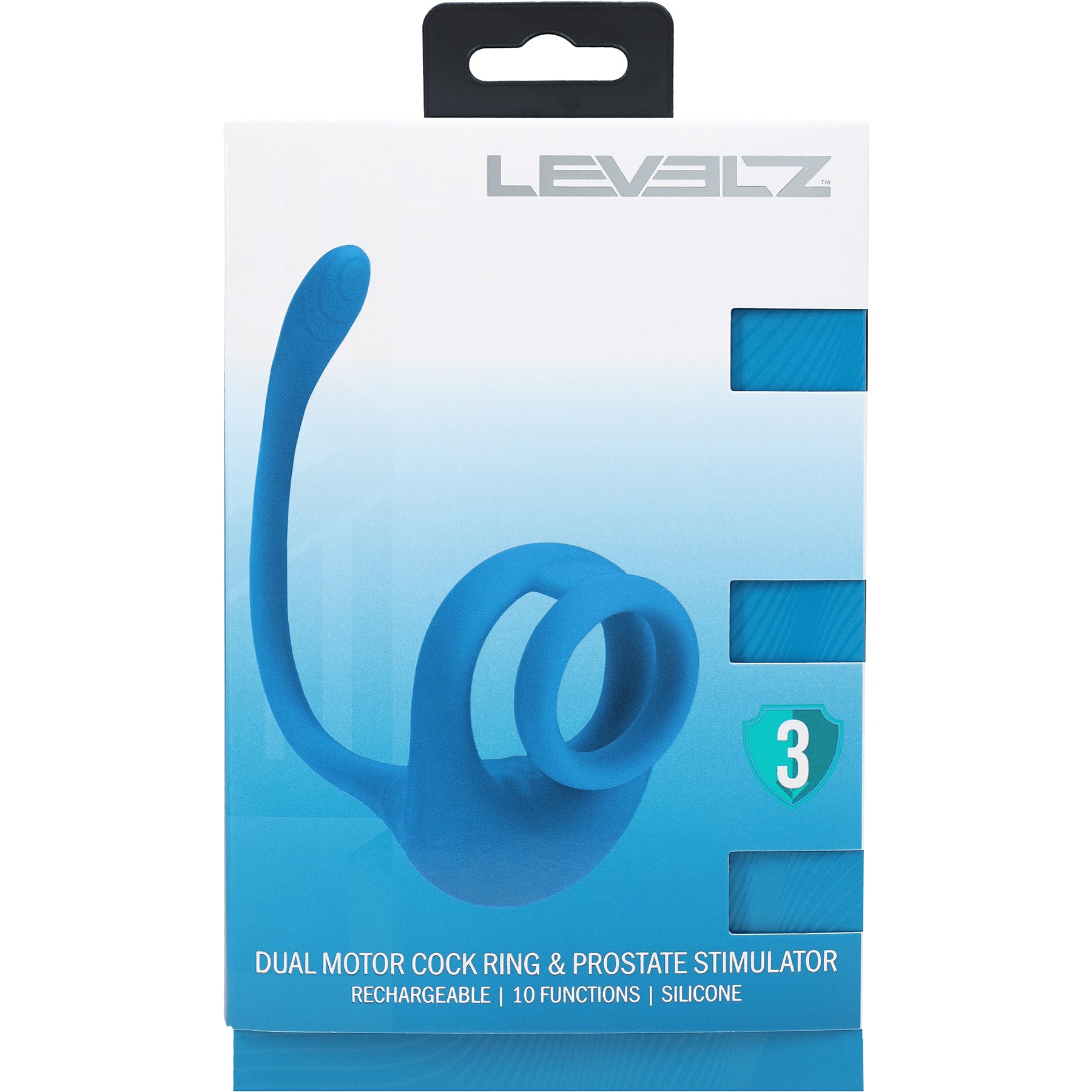 LEVELZ Dual Motor Silicone Cock Ring with Prostate Stimulator
