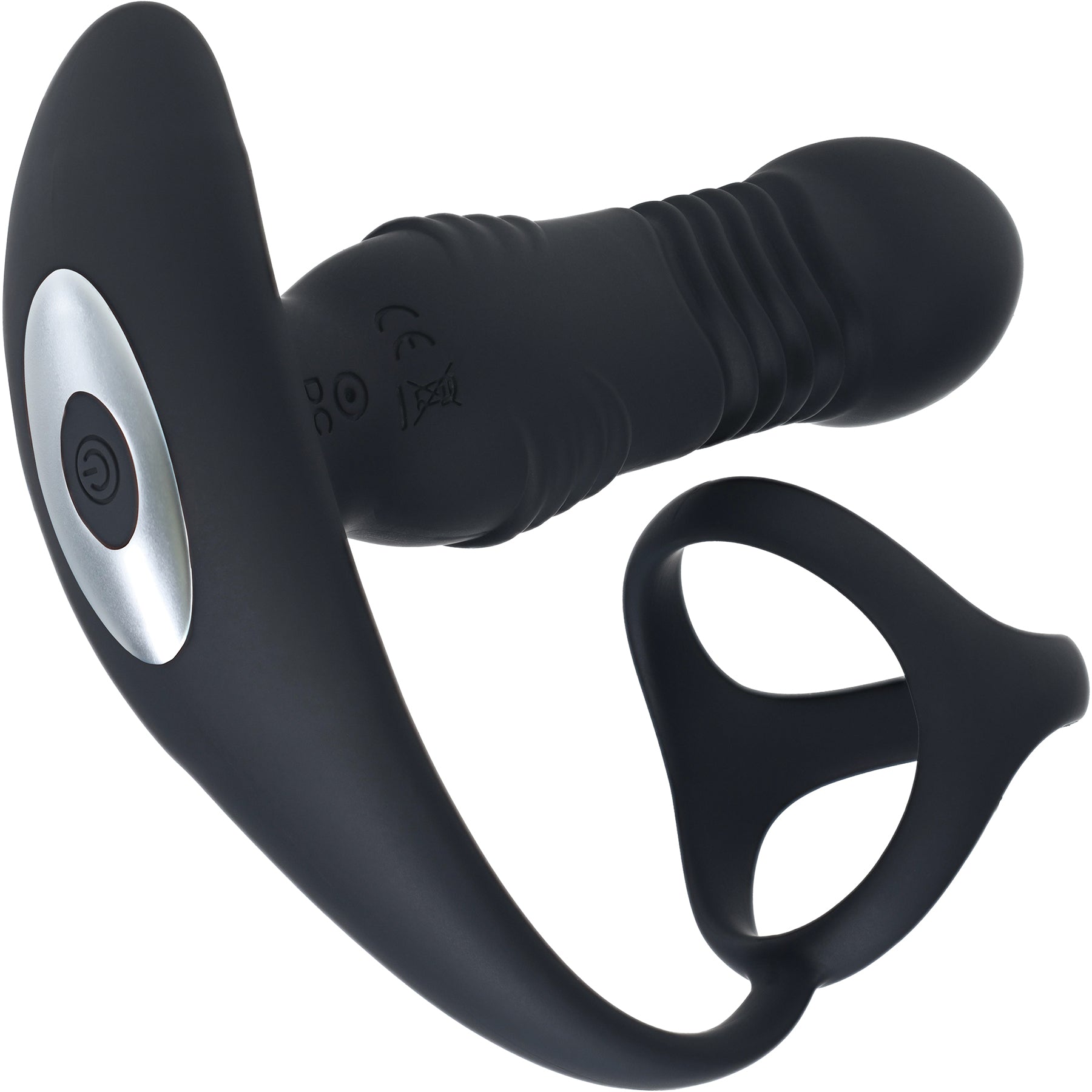 LEVELZ Vibrating & Thrusting Silicone Prostate Massager With Tri O Cock Ring