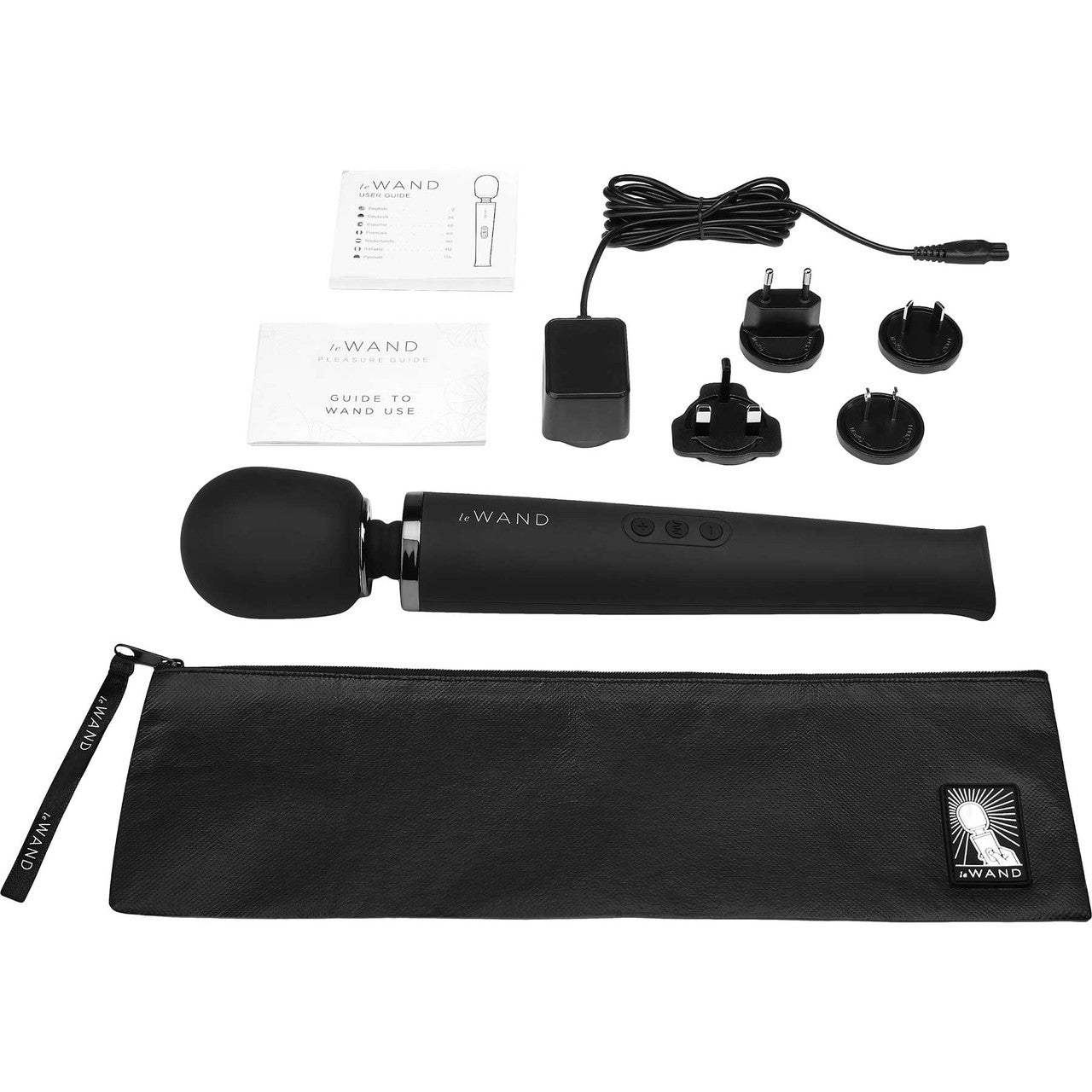 Le Wand Rechargeable Vibrating Body Massager - Black